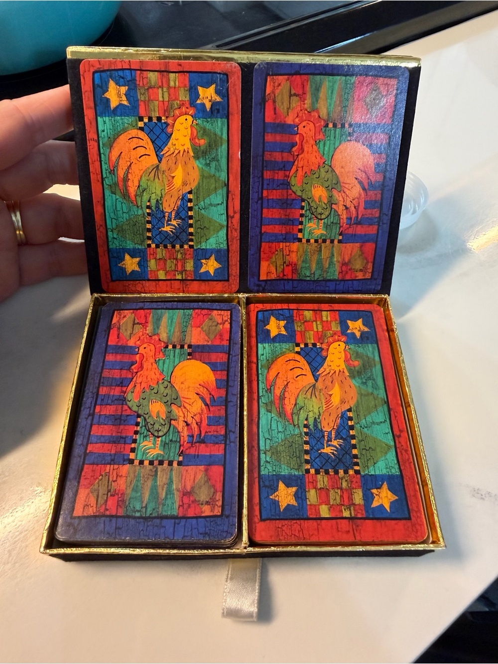 Vintage Congress Playing Cards - Roosters EUC 2 Packs All Cards Accounted For